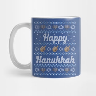 Funny Ugly Hanukkah Sweater, Happy Hanukkah Mug